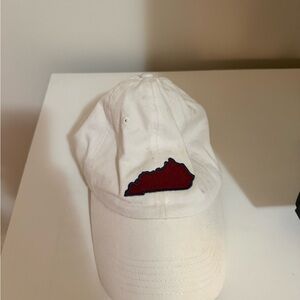 White Cap with Red Patch